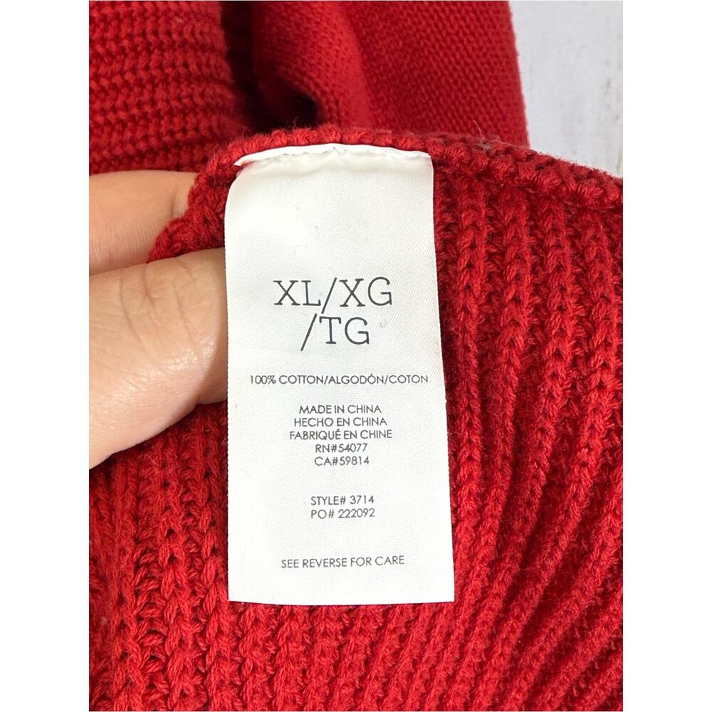 Cabi, Chunky Knit V-Neck Sweater. Cable Knit detail on Sleeve. Size XL. - Picture 4 of 6